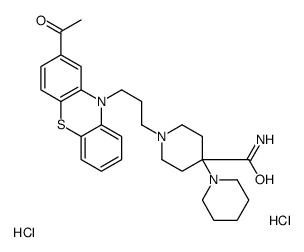 1-[3-(2-acetylphenothiazin-10-yl)propyl]-4-piperidin-1-ylpiperidine-4-carboxamide,dihydrochloride结构式