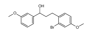 3-(2-bromo-4-methoxyphenyl)-1-(3-methoxyphenyl)propan-1-ol Structure