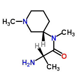 N-Methyl-N-[(3S)-1-methyl-3-piperidinyl]alaninamide结构式