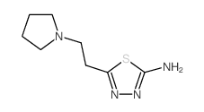 5-(2-PYRROLIDIN-1-YL-ETHYL)-[1,3,4]THIADIAZOL-2-YLAMINE结构式