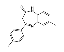 7-methyl-4-(p-tolyl)-1,3-dihydro-2H-benzo[b][1,4]diazepin-2-one结构式