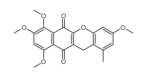 3,7,8,10-tetramethoxy-1-methyl-6H-benzo[b]xanthene-6,11(12H)-dione Structure