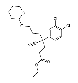 Ethyl 4-cyano-4-(3,4-dichlorophenyl)-7-((tetrahydro-2H-pyran-2-yl)oxy)heptanoate结构式