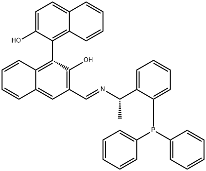 (R)-3-[(E)-[[(S)-1-[2-(Diphenylphosphino)phenyl]ethyl]imino]methyl]-[1,1’-binaphthalene]-2,2’-diol picture