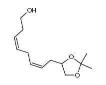 (Z,Z)-9,10-O-Isopropylidenedeca-3,6-dien-1-ol结构式