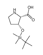 (2S,3R)-3-((tert-butyldimethylsilyl)oxy)pyrrolidine-2-carboxylic acid Structure
