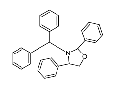 (2R,4R)-3-benzhydryl-2,4-diphenyl-1,3-oxazolidine结构式