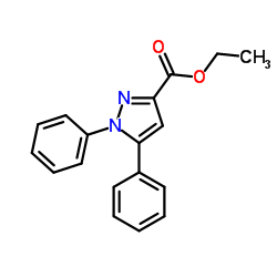 1H-Pyrazole-3-carboxylic acid, 1,5-diphenyl-, ethyl ester structure