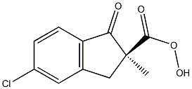 (2S)-Methyl 5-chloro-2,3-dihydro-2-hydroxy-1-oxo-1H-indene-2-carboxylate Structure