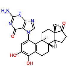 4-Hydroxy estrone 1-N7-guanine Structure