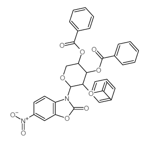 2-Benzoxazolinone,6-nitro-3-b-D-ribopyranosyl-,2',3',4'-tribenzoate (8CI)结构式