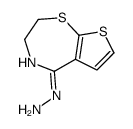 2,3-dihydrothieno[3,2-f][1,4]thiazepin-5-ylhydrazine结构式
