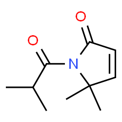 2H-Pyrrol-2-one,1,5-dihydro-5,5-dimethyl-1-(2-methyl-1-oxopropyl)-结构式