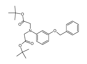 [(3-Benzyloxy-phenyl)-tert-butoxycarbonylmethyl-amino]-acetic acid tert-butyl ester结构式