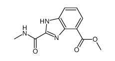 Methyl 2-(N-methylcarbamoyl)-1 H-benzimidazole-4-carboxylate结构式