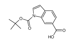 1-(tert-Butoxycarbonyl)-1H-indole-6-carboxylic acid structure