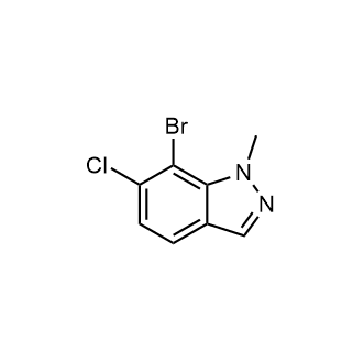 7-溴-6-氯-1-甲基-吲唑结构式
