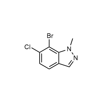 7-Bromo-6-chloro-1-methyl-indazole structure