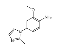 2-methoxy-4-(2-methylimidazol-1-yl)aniline结构式