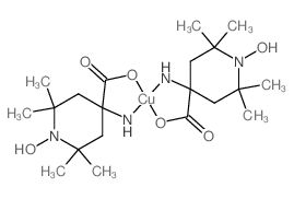 Copper,bis(4-amino-4-carboxy-2,2,6,6-tetramethyl-1-piperidinyloxyato-N4,O4)- (9CI)结构式