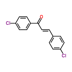 (E)-1,3-双(4-氯苯基)丙-2-烯-1-酮结构式