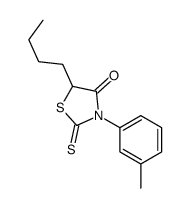 5-butyl-3-(3-methylphenyl)-2-sulfanylidene-1,3-thiazolidin-4-one结构式