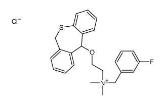 2-(6,11-dihydrobenzo[c][1]benzothiepin-11-yloxy)ethyl-[(3-fluorophenyl)methyl]-dimethylazanium,chloride结构式