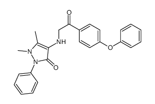 1,5-dimethyl-4-[[2-oxo-2-(4-phenoxyphenyl)ethyl]amino]-2-phenylpyrazol-3-one结构式