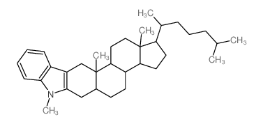 1'H-Cholest-2-eno[3,2-b]indole,1'-methyl-, (5a)-(9CI) Structure