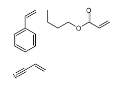 butyl prop-2-enoate,prop-2-enenitrile,styrene结构式