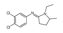 N-(3,4-dichlorophenyl)-1-ethyl-5-methylpyrrolidin-2-imine结构式