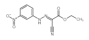 Acetic acid, cyano[(3-nitrophenyl)hydrazono]-, ethyl ester (en)结构式