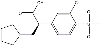 (R)-2-(3-chloro-4-(methylsulfonyl)phenyl)-3-cyclopentylpropanoic acid Structure