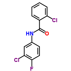 2-Chloro-N-(3-chloro-4-fluorophenyl)benzamide Structure