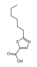 2-hexyl-1,3-thiazole-5-carboxylic acid结构式