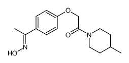 2-[4-[(E)-N-hydroxy-C-methylcarbonimidoyl]phenoxy]-1-(4-methylpiperidin-1-yl)ethanone结构式