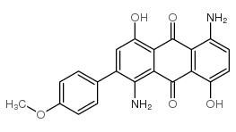 1,5-二氨基-4,8-二羟基(4-甲氧苯基)蒽醌结构式