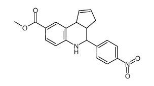 4-(4-nitrro-phenyl)-3a,4,5,9b-tetrahydro-3H-cyclopenta[c]quinoline-8-carboxylic acid methyl ester结构式
