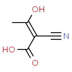2-Butenoic acid, 2-cyano-3-hydroxy- (9CI) structure