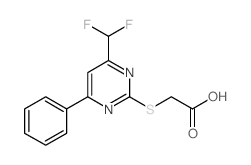 (4-DIFLUOROMETHYL-6-PHENYL-PYRIMIDIN-2-YLSULFANYL)-ACETIC ACID结构式