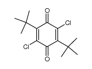 2,5-di-tert-butyl-3,6-dichloro-1,4-benzoquinone结构式