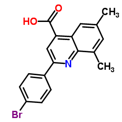 2-(4-Bromophenyl)-6,8-dimethyl-4-quinolinecarboxylic acid结构式