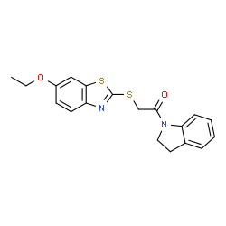 1-(2,3-Dihydro-1H-indol-1-yl)-2-[(6-ethoxy-1,3-benzothiazol-2-yl)sulfanyl]ethanone structure