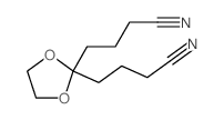 4-[2-(3-cyanopropyl)-1,3-dioxolan-2-yl]butanenitrile结构式