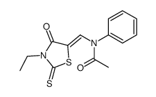 N-[(3-ethyl-4-oxo-2-thioxo-5-thiazolidinylidene)methyl]-N-phenylacetamide结构式