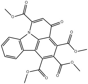 4-Oxo-4H-pyrido[3,2,1-jk]carbazole-1,2,3,6-tetracarboxylic acid tetramethyl ester结构式