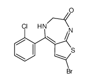 7-bromo-5-(2-chlorophenyl)-1,3-dihydro-2H-thieno(2,3-e)(1,4)diazepin-2-one Structure