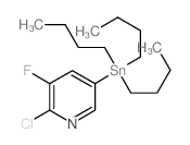 2-Chloro-3-fluoro-5-(tributylstannyl)pyridine Structure