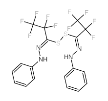 1-(2,2,3,3,3-Pentafluoro-1-((2,2,3,3,3-pentafluoro-N-phenylpropanehydrazonoyl)dithio)propylidene)-2-phenylhydrazine结构式