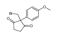 2-(bromomethyl)-2-(4-methoxyphenyl)cyclopentane-1,3-dione Structure